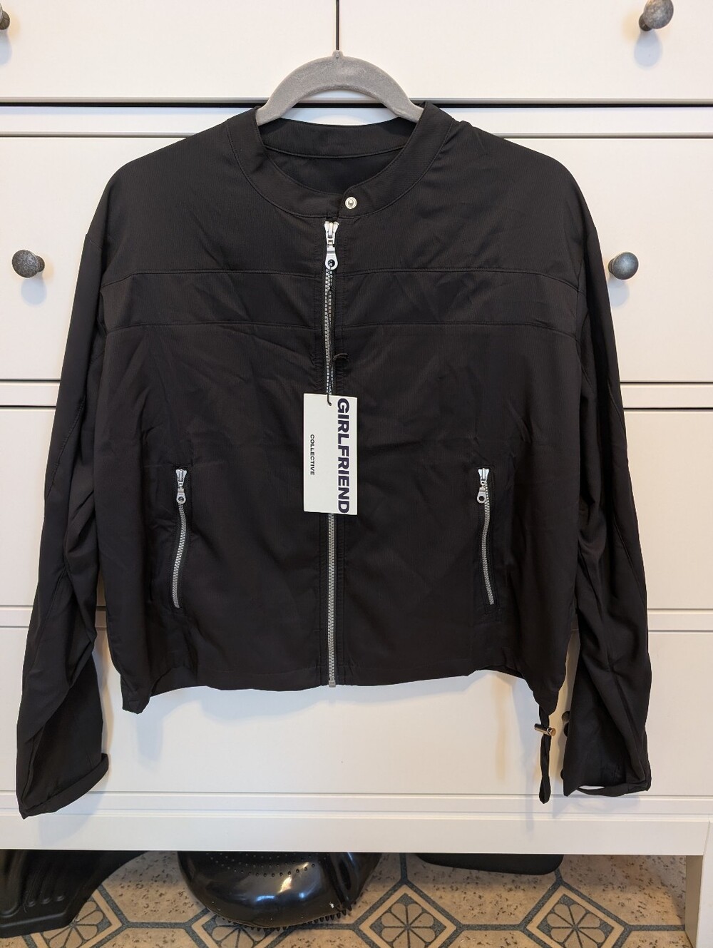 Girlfriend Collective Black Vista Moto Jacket